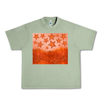 Oil Green orange glitter star Urban Heavy Tee - JahusDesignShop