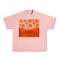 Salmon orange glitter star Urban Heavy Tee - JahusDesignShop