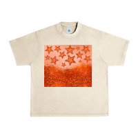 Sandshell orange glitter star Urban Heavy Tee - JahusDesignShop