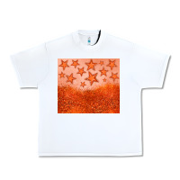 White orange glitter star Urban Heavy Tee - JahusDesignShop