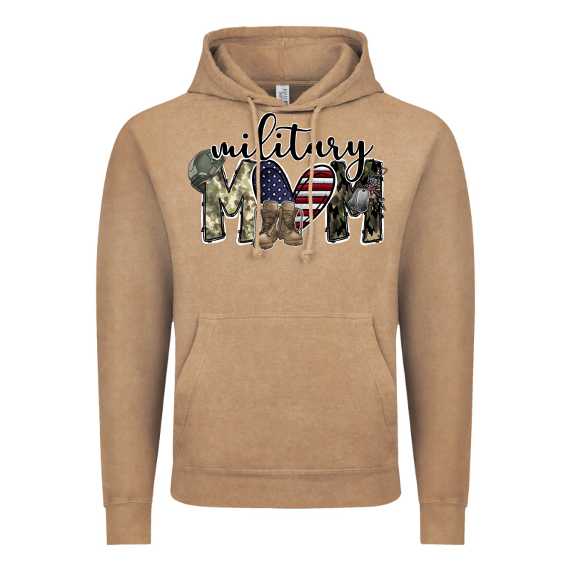Military Mom Vintage Hoodie by SublimationCraftShop | Teevron