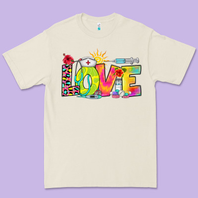 Premium Tee love nurse summer