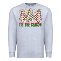 Heather Grey tis' the season with christmas cakes  bbs Premium Sweatshirt - BundleAndBundleShop