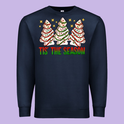 Tis' The Season With Christmas Cakes  Bbs Premium Sweatshirt Designed By Bundleandbundleshop