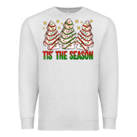 Oatmeal Heather tis' the season with christmas cakes  bbs Premium Sweatshirt - BundleAndBundleShop