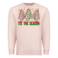 Pale Pink tis' the season with christmas cakes  bbs Premium Sweatshirt - BundleAndBundleShop