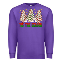 Purple tis' the season with christmas cakes  bbs Premium Sweatshirt - BundleAndBundleShop