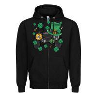 Black video game st patricks day Zipper Hoodie - MaliasSmallBusiness
