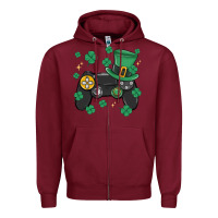 Burgundy video game st patricks day Zipper Hoodie - MaliasSmallBusiness