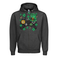 Charcoal Heather video game st patricks day Zipper Hoodie - MaliasSmallBusiness