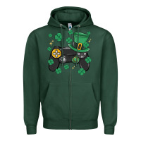 Sports Green video game st patricks day Zipper Hoodie - MaliasSmallBusiness