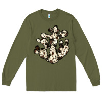 Army Green cowhide cactus Long Sleeve Tee - JahusDesignShop