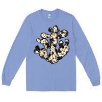 Colony Blue cowhide cactus Long Sleeve Tee - JahusDesignShop