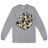 Heather Grey cowhide cactus Long Sleeve Tee - JahusDesignShop