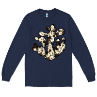 Navy cowhide cactus Long Sleeve Tee - JahusDesignShop