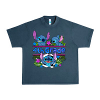 Midnight Navy preview flower stitch 4 th grade Urban Heavy Tee - AdoDesignShop