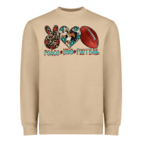Mushroom peace love football Heavyweight Sweatshirt - CowhideDigitalArt