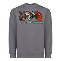 Storm peace love football Heavyweight Sweatshirt - CowhideDigitalArt