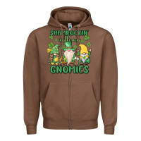 Chestnut shamrock with my gnomies Zipper Hoodie - MaliasSmallBusiness