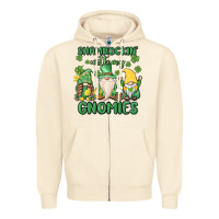 Sandshell shamrock with my gnomies Zipper Hoodie - MaliasSmallBusiness