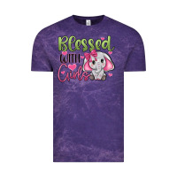 Cloud Purple blessed with girls Vintage Tee - JahusDesignShop
