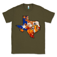 Army Green texas map fall Classic Tee - JahusDesignShop