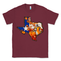 Burgundy texas map fall Classic Tee - JahusDesignShop