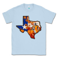 Dusty Blue texas map fall Classic Tee - JahusDesignShop