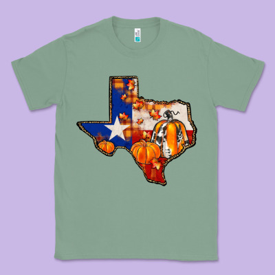 Texas Map Fall Classic Tee Designed By Jahusdesignshop