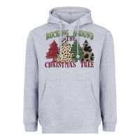 Heather Grey rocking around the christmas tree Heavyweight Hoodie - MaliasSmallBusiness