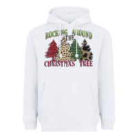 White rocking around the christmas tree Heavyweight Hoodie - MaliasSmallBusiness