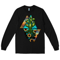 Black cactus1 Long Sleeve Tee - JahusDesignShop