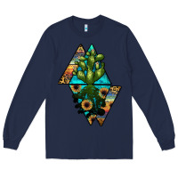 Navy cactus1 Long Sleeve Tee - JahusDesignShop