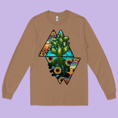 Cactus1 Long Sleeve Tee Designed By Jahusdesignshop