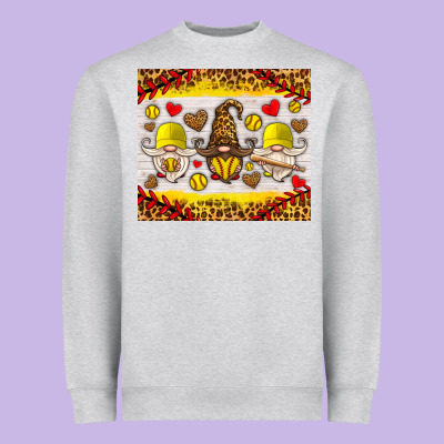 Softball Gnome Heavyweight Sweatshirt Designed By Hra Design Shop