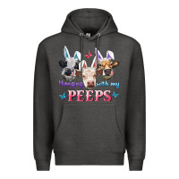 Charcoal Heather Hanging With My Peeps Cows Premium Hoodie - RanaPortraitStore