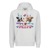 Dove Grey Hanging With My Peeps Cows Premium Hoodie - RanaPortraitStore