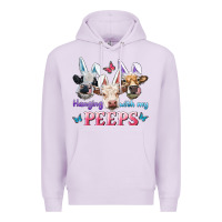 Lilac Hanging With My Peeps Cows Premium Hoodie - RanaPortraitStore
