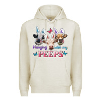 Oatmeal Heather Hanging With My Peeps Cows Premium Hoodie - RanaPortraitStore