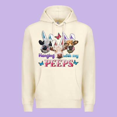 Hanging With My Peeps Cows Premium Hoodie Designed By Ranaportraitstore