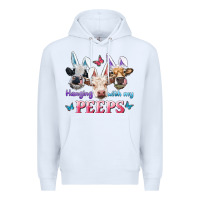 White Hanging With My Peeps Cows Premium Hoodie - RanaPortraitStore