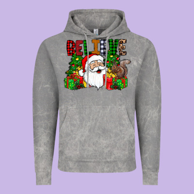 Believe Vintage Hoodie Designed By Cowhidedigitalart