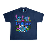 Navy preview flower stitch 3rd grade Urban Heavy Tee - AdoDesignShop