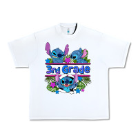 White preview flower stitch 3rd grade Urban Heavy Tee - AdoDesignShop