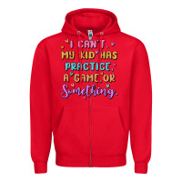 Red sports mom Zipper Hoodie - MaliasSmallBusiness