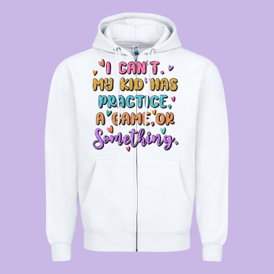 Sports Mom Zipper Hoodie Designed By Maliassmallbusiness
