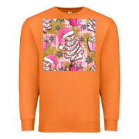 Carrot christmas cake and pink mug seamless pattern bbs Premium Sweatshirt - BundleAndBundleShop