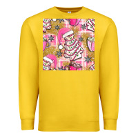 Lemon christmas cake and pink mug seamless pattern bbs Premium Sweatshirt - BundleAndBundleShop