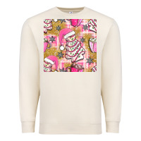 Sandshell christmas cake and pink mug seamless pattern bbs Premium Sweatshirt - BundleAndBundleShop