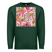 Sports Green christmas cake and pink mug seamless pattern bbs Premium Sweatshirt - BundleAndBundleShop